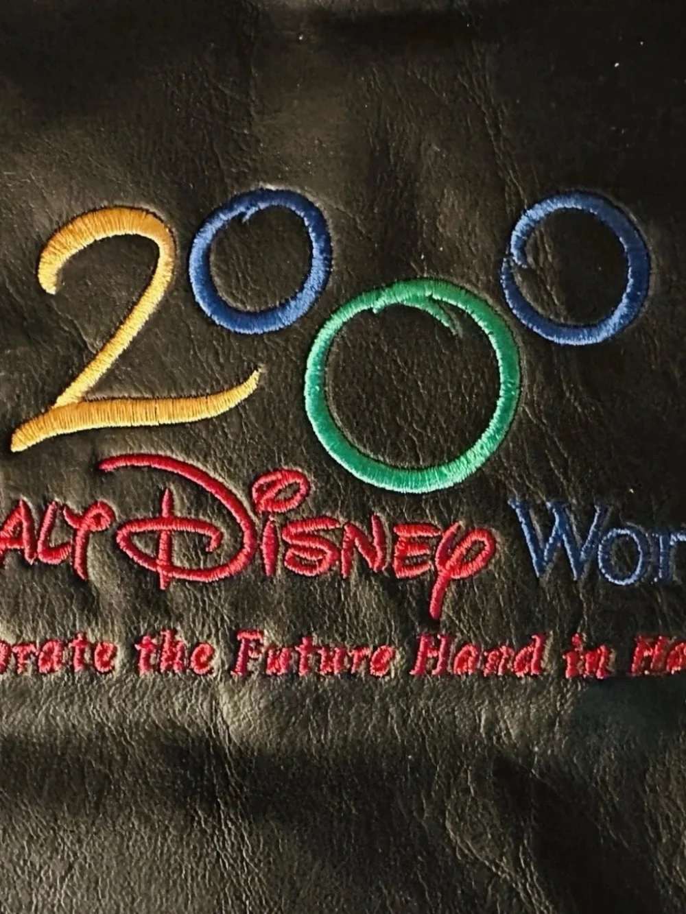 RARE VTG Walt Disney World  2000  Millenium Black Leather-like Bag New w/Tags